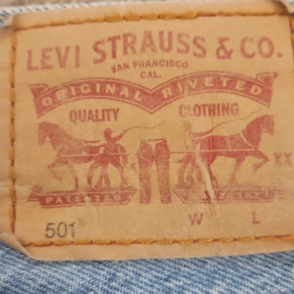 Levi's Light Blue Jean Shorts Frayed Hem